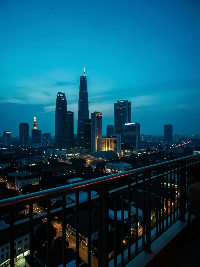 Jakarta skyline at blue hour